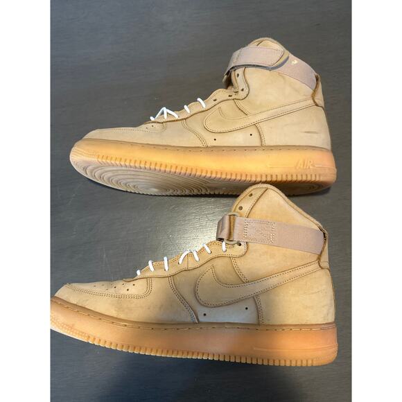 2017 Nike Air Force 1 High Flax 882096-200 Athletic Sneakers Sz Mens 11.5 main image 8